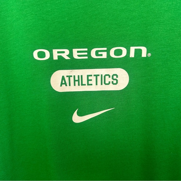 Nike Women’s LARGE Green University of Oregon Ducks Athletics T-Shirt - Picture 3 of 4